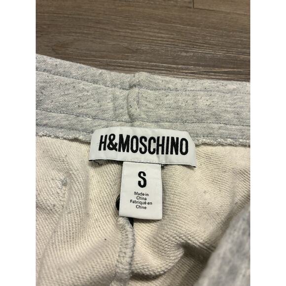 H&M x Moschino MTV Grey Sweatpants Small Womens Designer Logo Spell Out - Picture 5 of 7